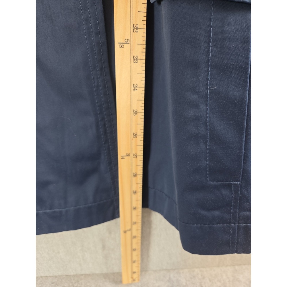Lands End 2X 20-22 double breasted short Rain Jacket Short Trench Coat pockets - Picture 8 of 9